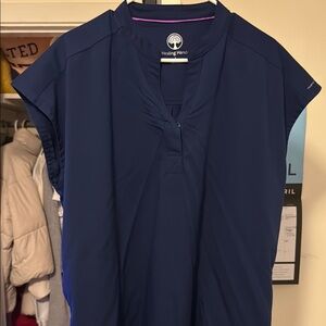 Women's Navy Scrub Top